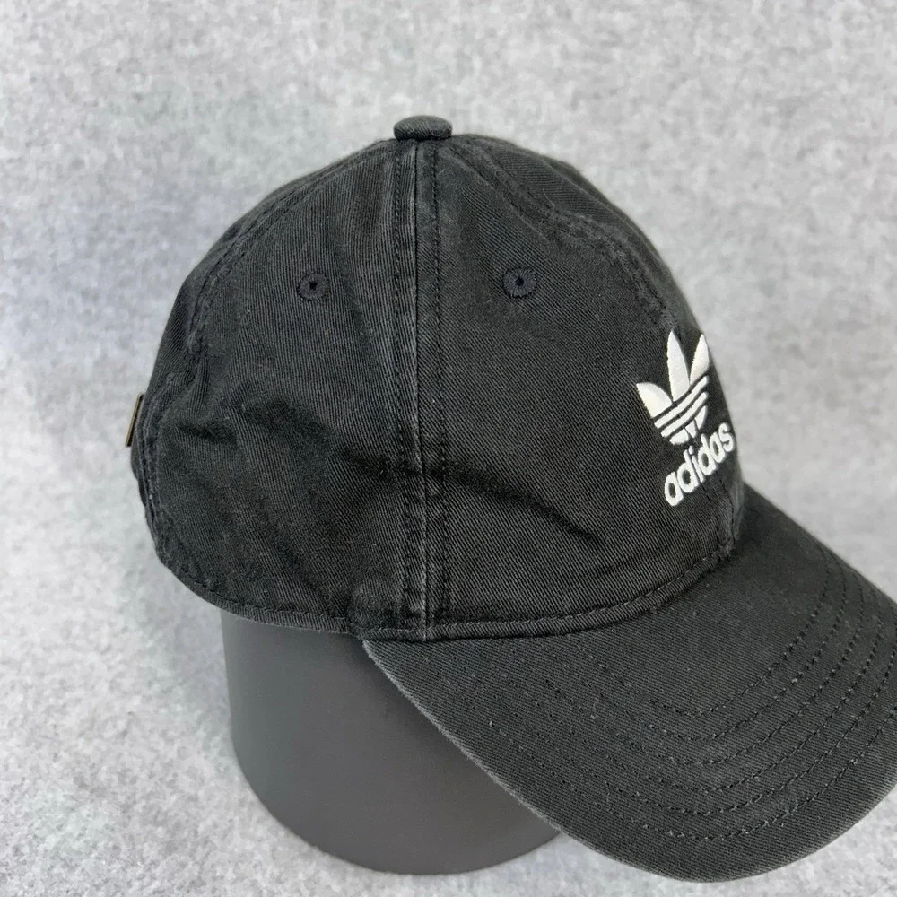Adidas Originals Trefoil Logo Black Dad Hat Cap Adjustable Strapback OSFW